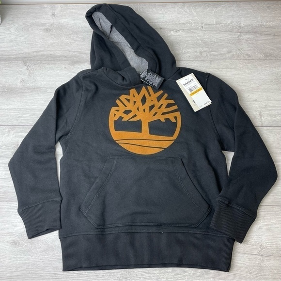 NWT Timberland Kid’s Black Hoodie Size Small (8) - Picture 1 of 5